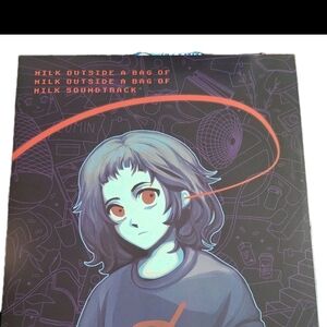 Milk Outside a Bag of Milk Soundtrack Vinyl with Blue and Red Cover